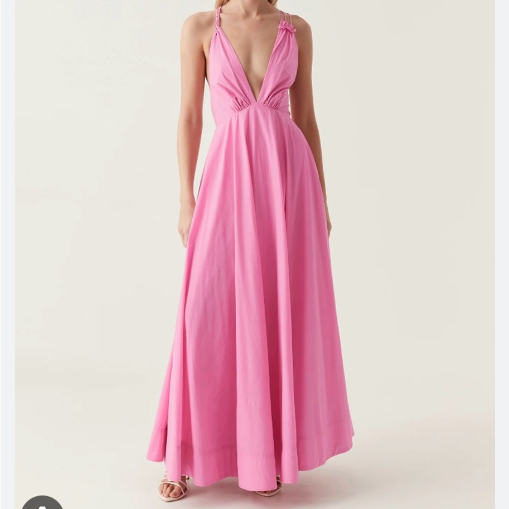 Pink cotton Aje dress worn once